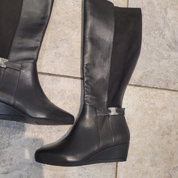 Giani Bernini*Leather & Suede Boots*Size 8* with Extended Calf* Barely Worn - Picture 4 of 10